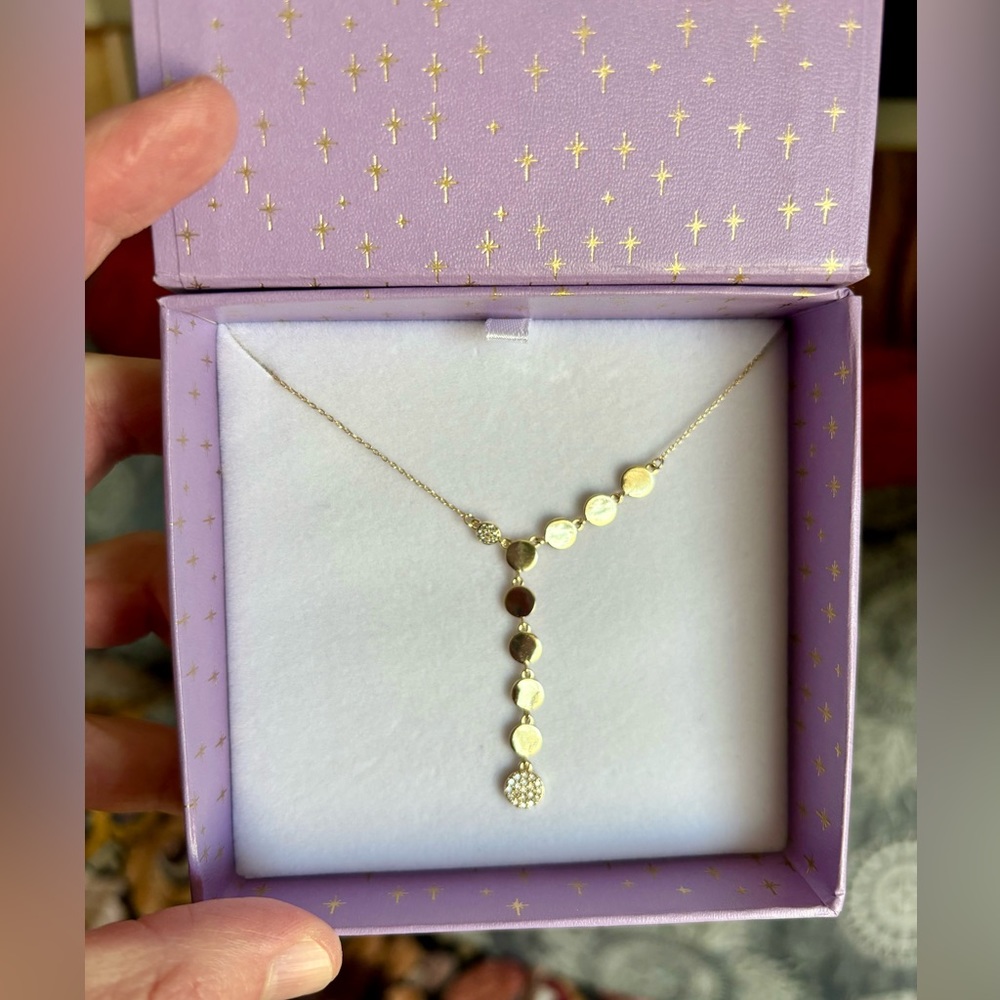 Melinda Maria 18K gold plated disc necklace
